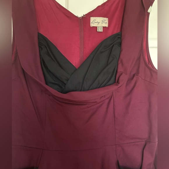 Lindy Bop: Ophelia in Wine (with pockets!) sz 16 - Picture 3 of 7